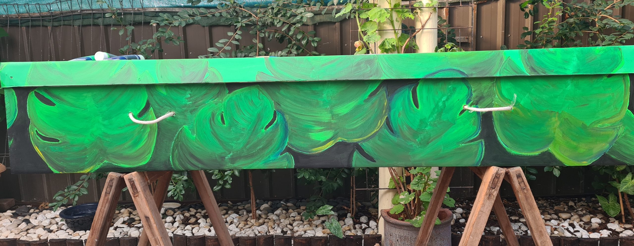 Painted eco coffin