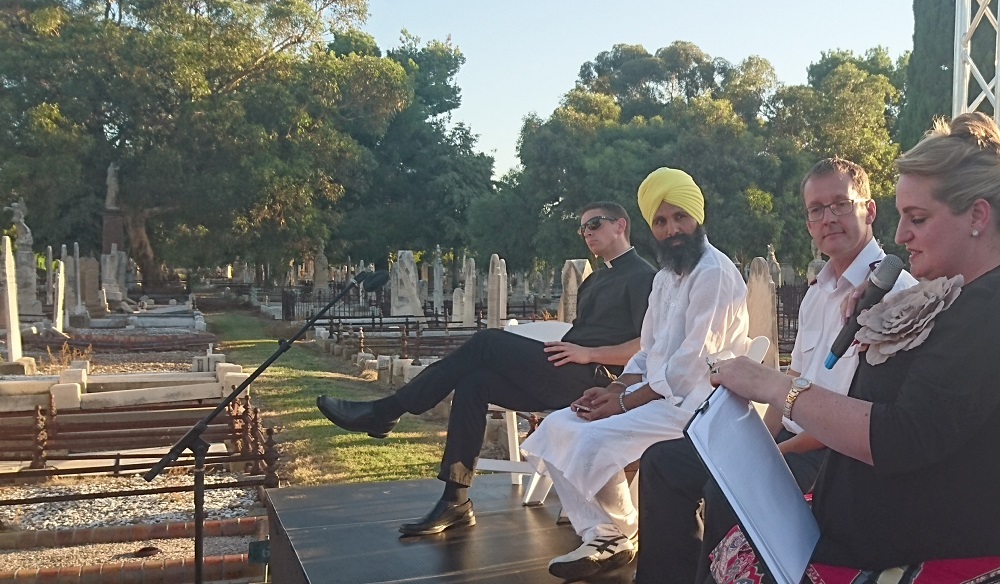 Guest Speakers at Death Over Dinner event at West Terrace Cemetery, Adelaide SA