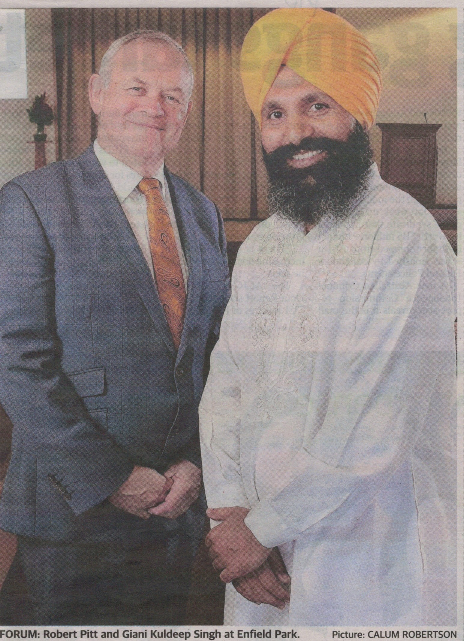 Robert Pitt CEO and Giani Kuldeep Singh at inaugural Dying To Know Day at Adelaide Cemeteries 12-08-2016