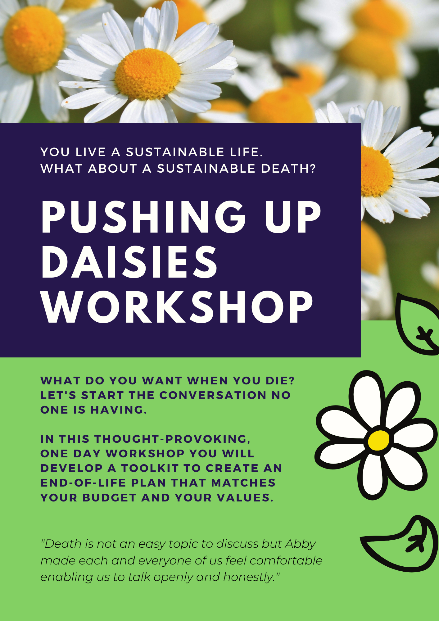 Pushing Up Daisies Inaugural Workshop